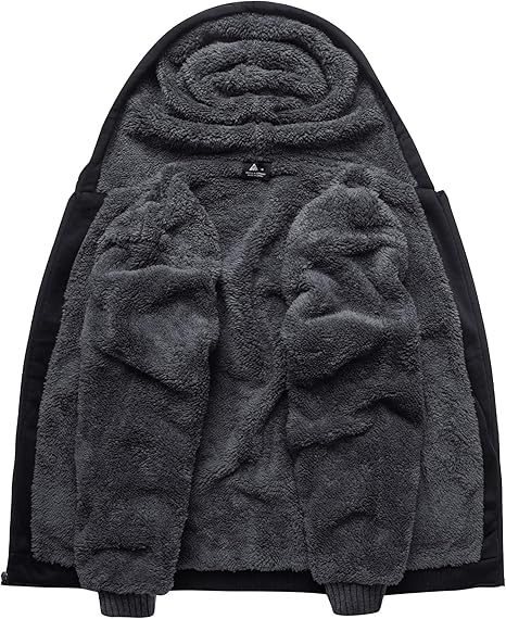 ZITY Men's Full Zip Up Contrast Color Fleece Hoodie-zity1712