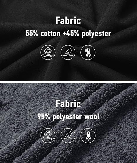 ZITY Men's Full Zip Up Contrast Color Fleece Hoodie-zity1712