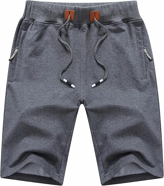 ZITY Men's Zipper Pocket Drawstring Elastic Waist Casual Shorts-AASSY0002