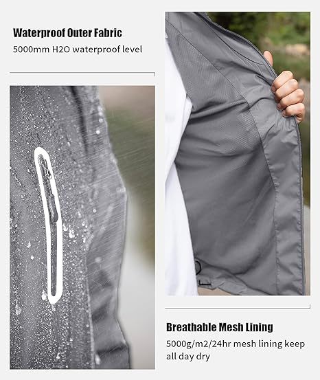 ZITY Men's Waterproof Jacket and Bibs Pants Rainwear-CUMRS03371