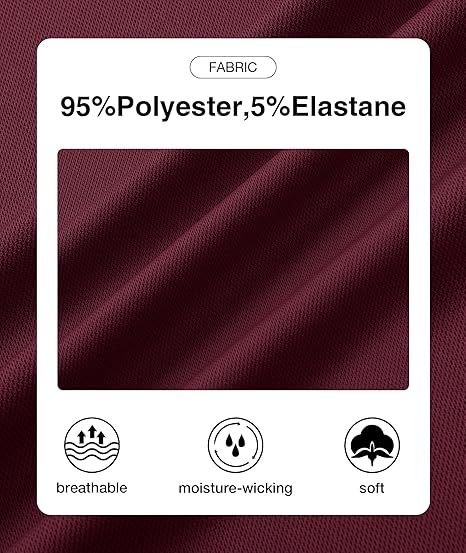 ZITY Men's Quarter Zip Solid Color Slim Fit Polo Shirt-CUMPO04526