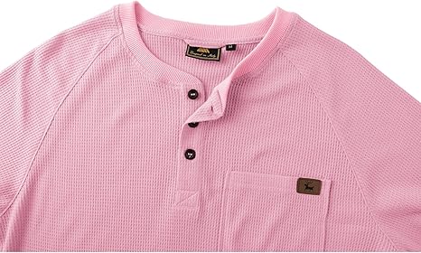 ZITY Men's Long Sleeve Casual Waffle Thermal Henley Shirt-CUMLS03493