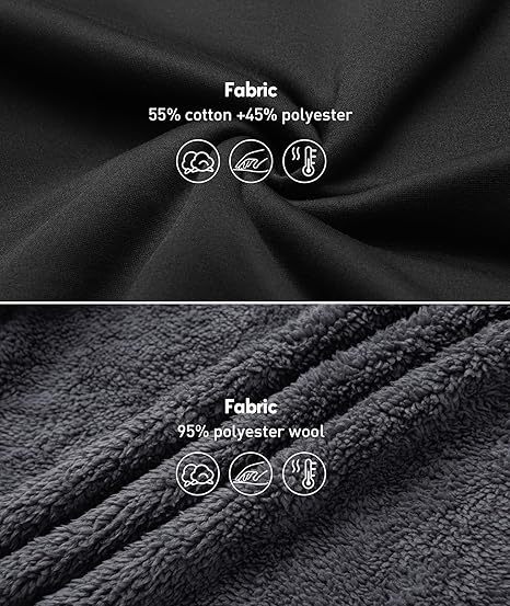 ZITY Men's Full Zip Up Contrast Color Fleece Hoodie-zity1712