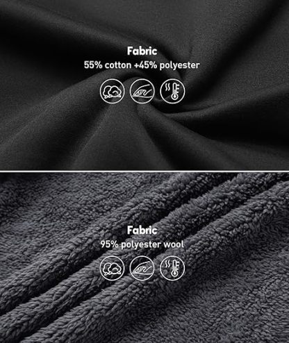 ZITY Men's Full Zip Up Contrast Color Fleece Hoodie-zity1712