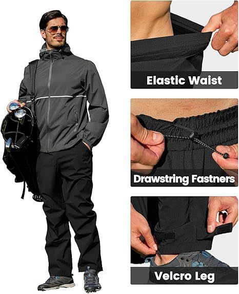 ZITY Men's Waterproof Breathable Packable Rainwear-CUMRS05414
