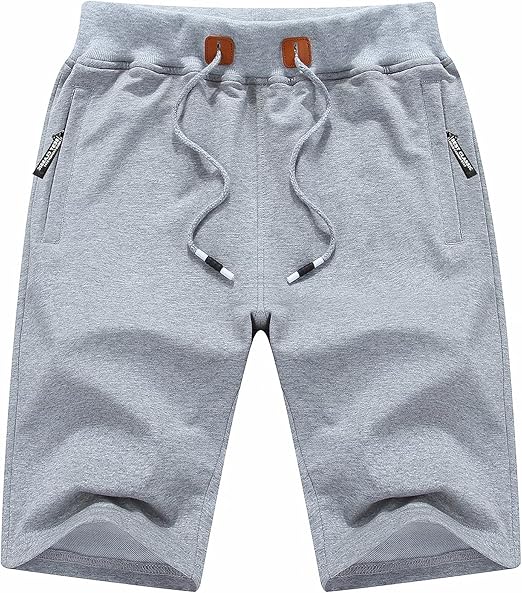 ZITY Men's Zipper Pocket Drawstring Elastic Waist Casual Shorts-AASSY0002