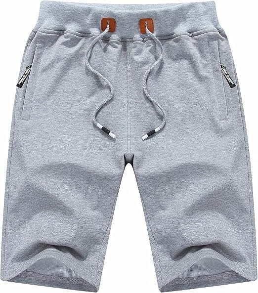 ZITY Men's Zipper Pocket Drawstring Elastic Waist Casual Shorts-AASSY0002