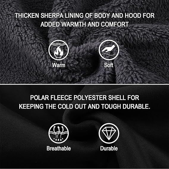 ZITY Men's Full Zip Up Heavyweight Fleece Hoodie-AHDL800010