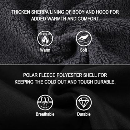 ZITY Men's Full Zip Up Heavyweight Fleece Hoodie-AHDL800010