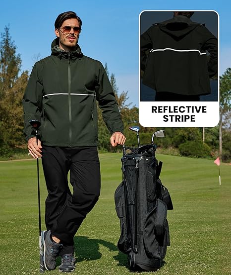 ZITY Men's Waterproof Breathable Packable Rainwear-CUMRS05414