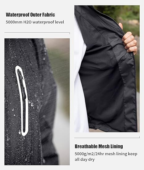 ZITY Men's Waterproof Jacket and Bibs Pants Rainwear-CUMRS03371