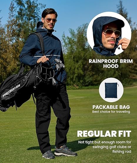 ZITY Men's Waterproof Breathable Packable Rainwear-CUMRS05414