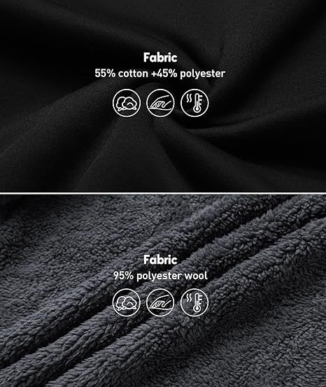 ZITY Men's Full Zip Up Contrast Color Fleece Hoodie-zity1712