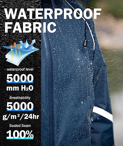 ZITY Men's Waterproof Lightweight Hooded Rainsuit-TUMRS05175