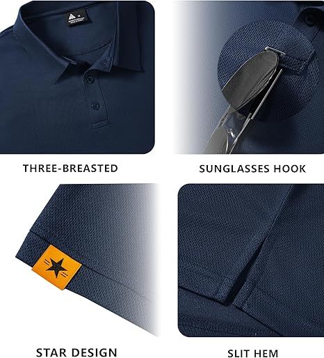 ZITY Men's Button Up Slim Fit Polo Shirt-CUMPO05192