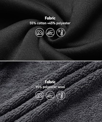 ZITY Men's Full Zip Up Contrast Color Fleece Hoodie-zity1712