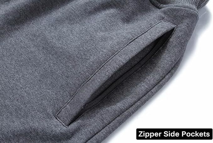 ZITY Men's Zipper Pocket Drawstring Elastic Waist Casual Shorts-AASSY0002