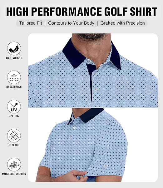 ZITY Men's Hawaiian Flower Print Polo Shirts-CUMPO05190