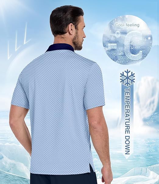 ZITY Men's Hawaiian Flower Print Polo Shirts-CUMPO05190