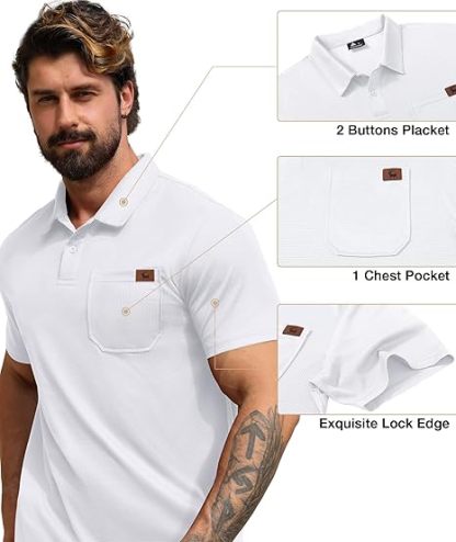 ZITY Men's Chest Pocket Dri Fit Polo Shirt-CUMPO05759