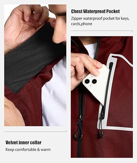 ZITY Men's Waterproof Rain Gear Outdoor Rainwear-CUMRS03412