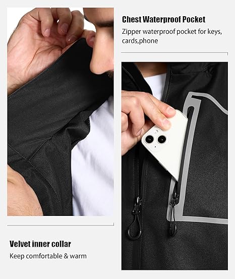 ZITY Men's Waterproof Rain Gear Outdoor Rainwear-CUMRS03412