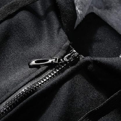 ZITY Men's Full Zip Up Contrast Color Fleece Hoodie-zity1712