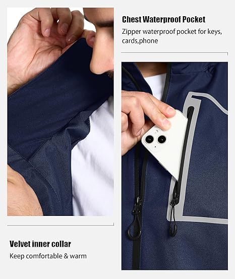 ZITY Men's Waterproof Rain Gear Outdoor Rainwear-CUMRS03412