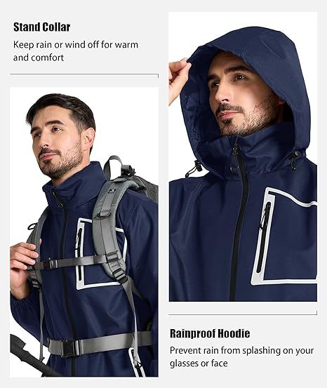 ZITY Men's Waterproof Rain Gear Outdoor Rainwear-CUMRS03412