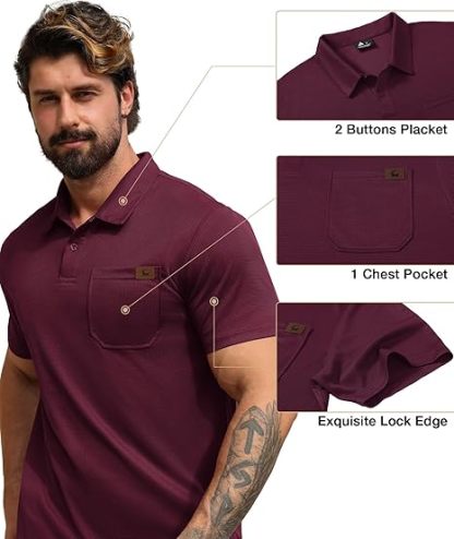 ZITY Men's Chest Pocket Dri Fit Polo Shirt-CUMPO05759