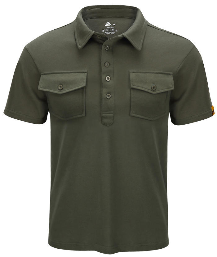 ZITY Men's Double Pocket Dri Fit Summer Golf Polo Shirt-APOH700112