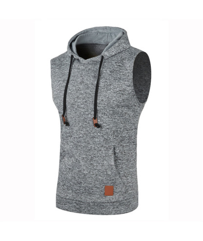 Men's Sleeveless Hooded Sport Vest Casual Hoodie-ZPK007596 | Zitysports