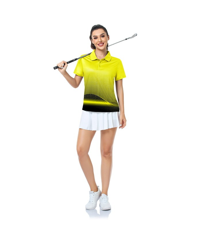 ZITY Women's Tennis Button-Up Short Sleeve Fast Dry Polo Shirt-ZPK001220 | Zitysports