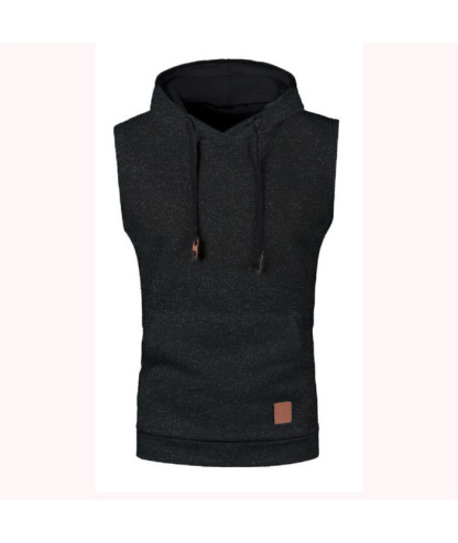 Men's Sleeveless Hooded Sport Vest Casual Hoodie-ZPK007596 | Zitysports