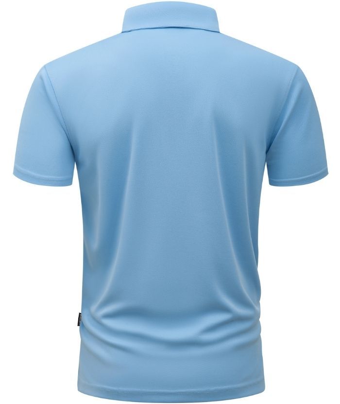 ZITY Men's Button Up Slim Fit Polo Shirt-CUMPO05188