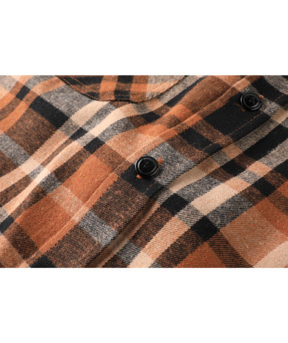 ZITY Men's Button Up Long Sleeve Plaid Hoodie-CUMLT03681|Zitysports