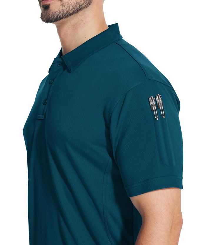 3 Pack Men's Button Up Dri Fit Sports Polo Shirt-CZUHE00101