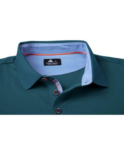 ZITY Men's Button Up Dri Fit Long Sleeve Polo Shirt-CFMPO00095