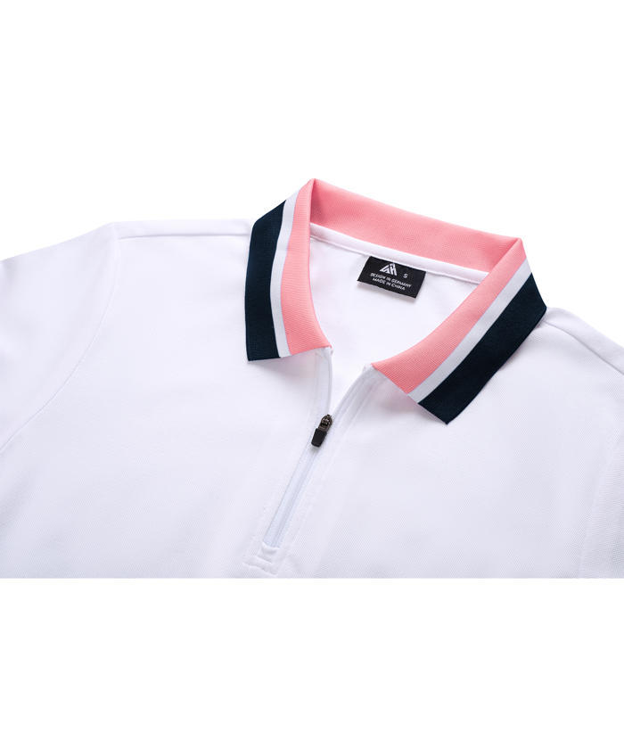 White slim fit casual polo - Women's breathable sports top