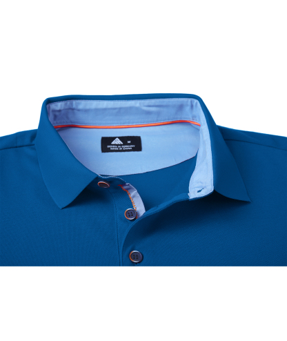 ZITY Men's Button Up Dri Fit Long Sleeve Polo Shirt-CFMPO00095