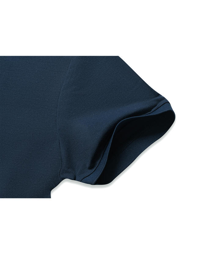 Navy women's sports polo shirt - Solid color slim fit casual design