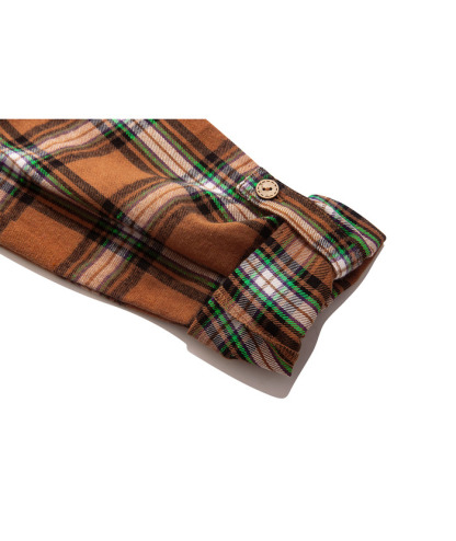 ZITY Men's Long Sleeve Casual Button Down Plaid Flannel Shirt-ZPK005339 | Zitysports
