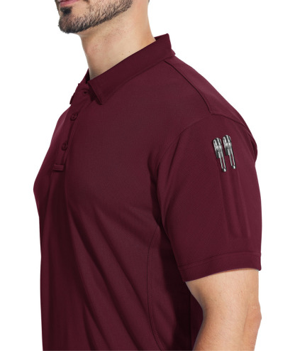 3 Pack Men's Button Up Dri Fit Sports Polo Shirt-CZUHE00101