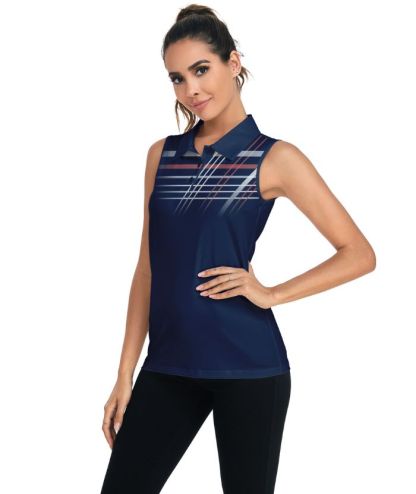 ZITY Women's Over Size Fast Dry Sleeveless Casual Polo Shirt-ZPK001146 | Zitysports
