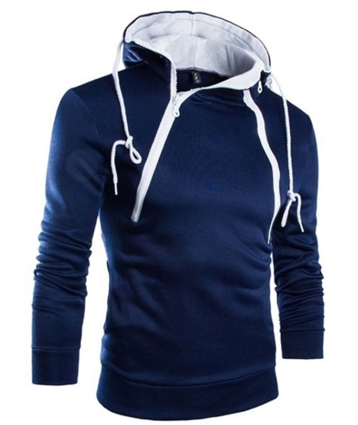ZITY Men's Zip Up Slim Fit Long Sleeve Outdoor Hoodie-DUMHD04861 | Zitysports