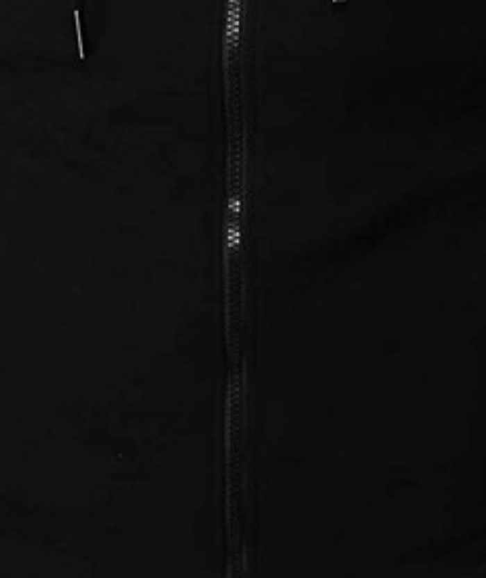 ZITY Men's Color Black Zipper Hooded Long Sleeve Lightweight Hoodie-DUMFH04864 | Zitysports