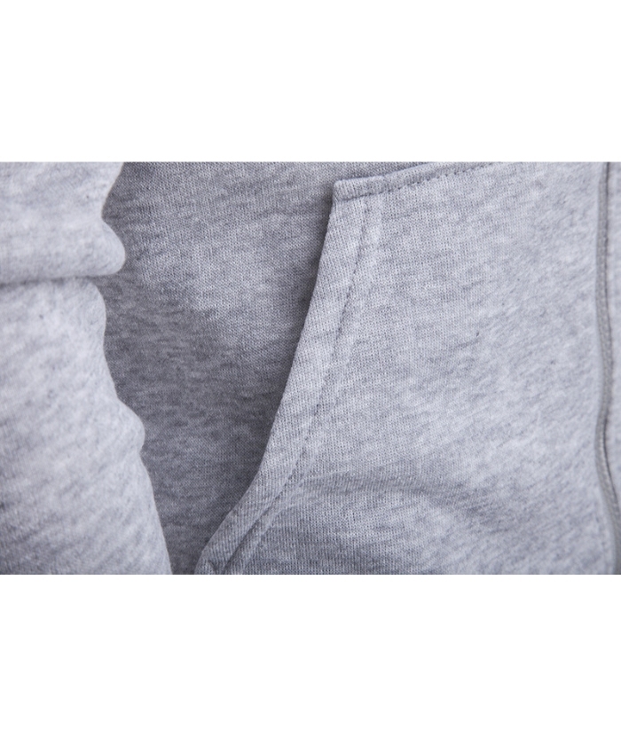 ZITY Men's Long Sleeve Solid Color Fleece Kangaroo Pocket Hoodie-DUMFH04879 | Zitysports