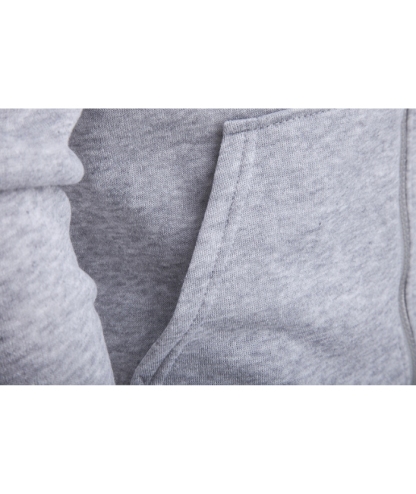 ZITY Men's Long Sleeve Solid Color Fleece Kangaroo Pocket Hoodie-DUMFH04879 | Zitysports