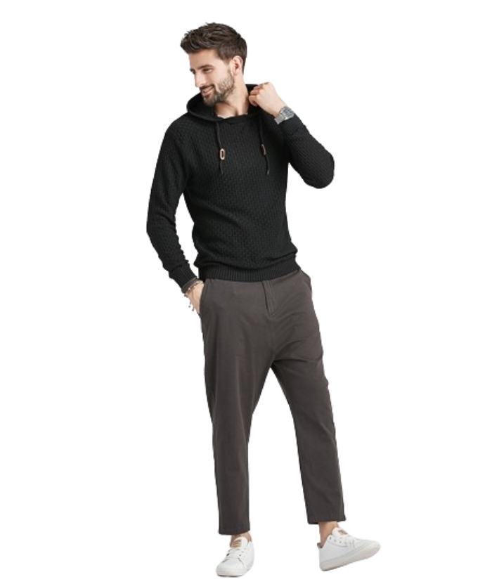 Men's Hooded Long Sleeved Pullover Fit Hoodie-DUMFH04888 | Zitysports