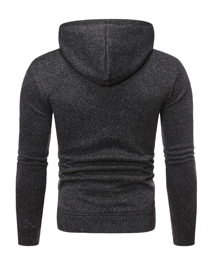 ZITY Men's Slim Fit Solid Color Gym Sweatshirt Hooded Jacket-DUMHD04967|Zitysports